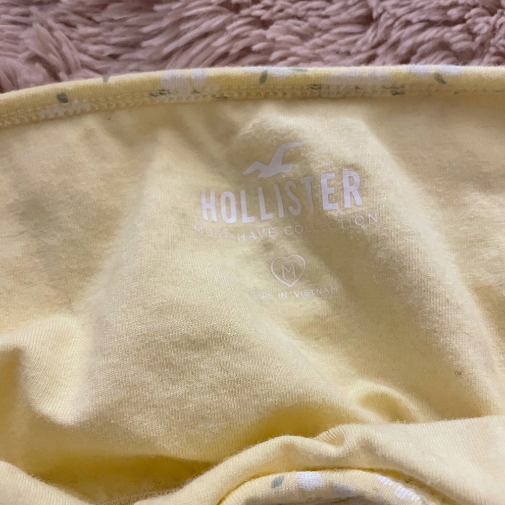 Yellow halter crop top